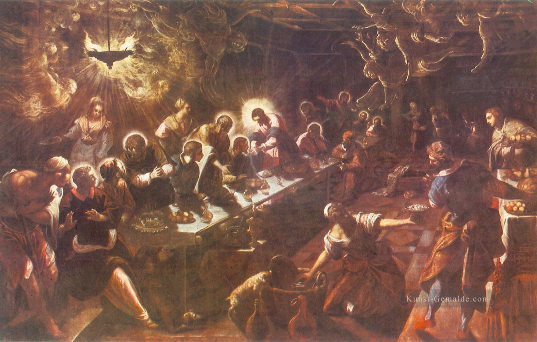 des Abendmahl Italienisch Renaissance Tintoretto Ölgemälde